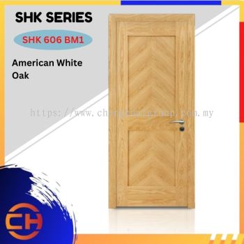 SHK Series are doors that conveys a fresh and simple look for designing modern interiors SHK 606 BM1 American White Oak