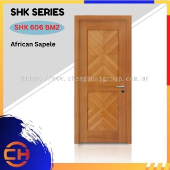 SHK Series are doors that conveys a fresh and simple look for designing modern interiors SHK 606 BM2 African Sapele