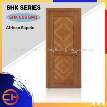 SHK Series are doors that conveys a fresh and simple look for designing modern interiors SHK 606 BM3 African Sapele