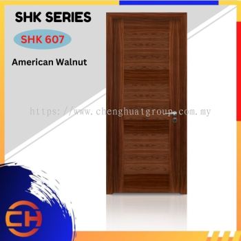 SHK Series are doors that conveys a fresh and simple look for designing modern interiors SHK 607 American Walnut