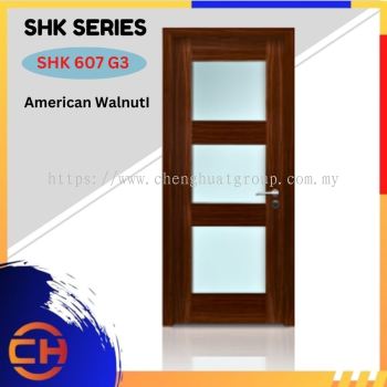 SHK Series are doors that conveys a fresh and simple look for designing modern interiors SHK 607 G3 American Walnut