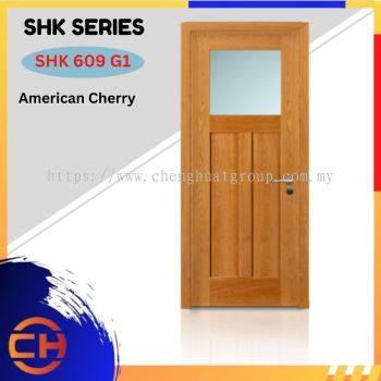 SHK Series are doors that conveys a fresh and simple look for designing modern interiors SHK 609 G1 American Cherry