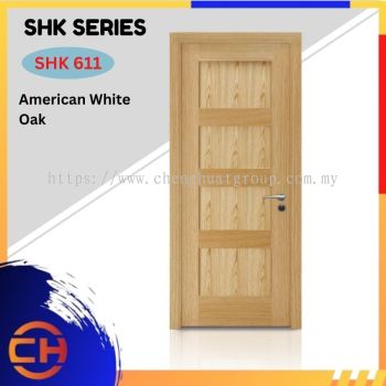 SHK Series are doors that conveys a fresh and simple look for designing modern interiors SHK 611 American White Oak