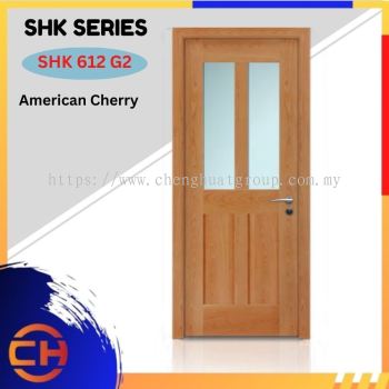 SHK Series are doors that conveys a fresh and simple look for designing modern interiors SHK 612 G2 American Cherry