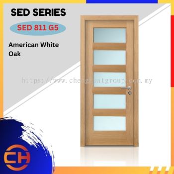 SED Series are doors that conveys a fresh and simple look for designing modern interiors SED 811 G5 American White Oak