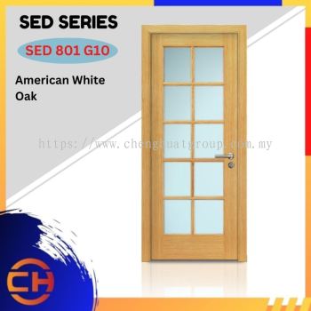 SED Series are doors that conveys a fresh and simple look for designing modern interiors SED 801 G10 American White Oak