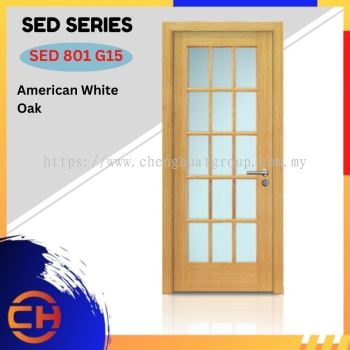 SED Series are doors that conveys a fresh and simple look for designing modern interiors SED 801 G15 American White Oak