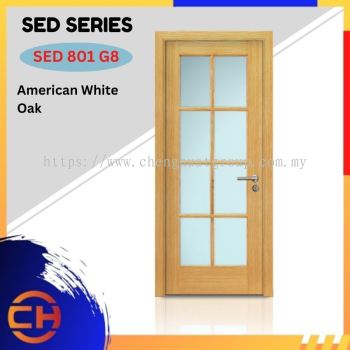 SED Series are doors that conveys a fresh and simple look for designing modern interiors SED 801 G8 American White Oak