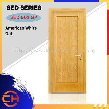 SED Series are doors that conveys a fresh and simple look for designing modern interiors SED 801 GP American White Oak