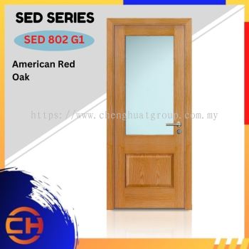 SED Series are doors that conveys a fresh and simple look for designing modern interiors SED 802 G1 American Red Oak