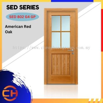 SED Series are doors that conveys a fresh and simple look for designing modern interiors SED 802 G4 GP American Red Oak