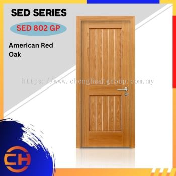 SED Series are doors that conveys a fresh and simple look for designing modern interiors SED 802 GP American Red Oak