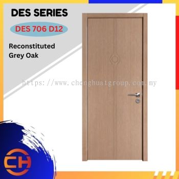 DES Series are doors that conveys a fresh and simple look for designing modern interiors DES 706 D12 Reconstituted Grey Oak