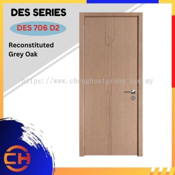 DES Series are doors that conveys a fresh and simple look for designing modern interiors DES 706 D2 Reconstituted Grey Oak