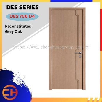 DES Series are doors that conveys a fresh and simple look for designing modern interiors DES 706 D4 Reconstituted Grey Oak