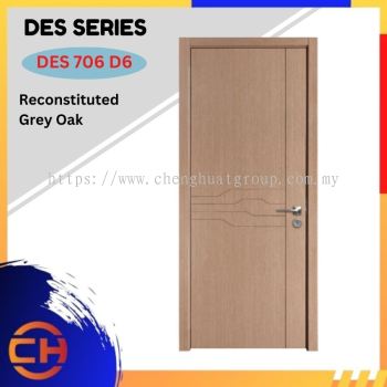 DES Series are doors that conveys a fresh and simple look for designing modern interiors DES 706 D6 Reconstituted Grey Oak