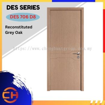 DES Series are doors that conveys a fresh and simple look for designing modern interiors DES 706 D8 Reconstituted Grey Oak