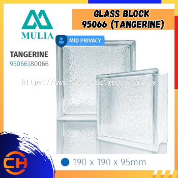 Glass Block 95066 (Tangerine) - 190mm x 190mm x 95mm (6pcs/ctn)