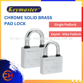 KEYMASTER Anti-Potong Tunggal Dan Berkunci -Alike Brass Padlock Gate Gril Door Padlock