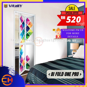 Vitally BI FOLD ONE PRO Pintu lipat / Toilet Door / Aluminium Door / Pintu dapur Custom made