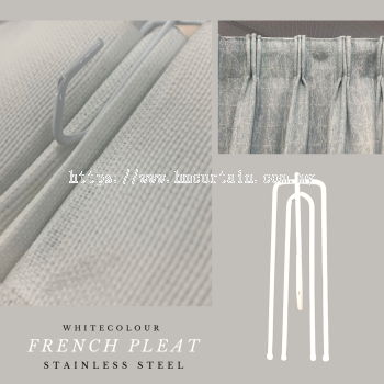 French Pleat (Stainless Steel/White)