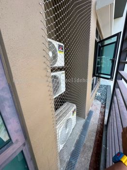 Stainless Steel Mesh Netting Installation - Prevent Pigeons and cats