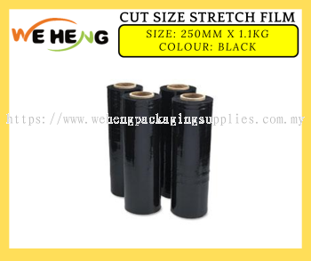 CUT SIZE BLACK STRETCH FILM 250MM