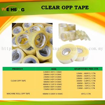 CLEAR OPP TAPE 