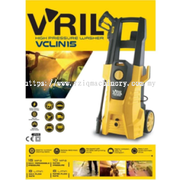 V'RIL 1800W/150bar High Pressure Cleaner VCLIN15 | Water Jet Sprayer & Washer