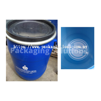 Reconditioned Open Top Plastic Blue Drum 50L