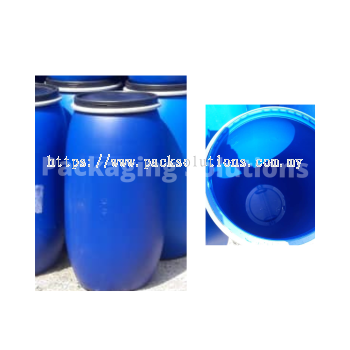 Reconditioned Open Top Plastic Blue Drum 160L