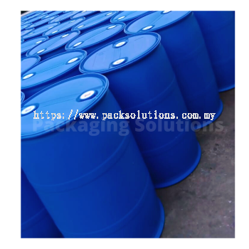 Used Tight Head Plastic Blue Drum Double Ring (200L)