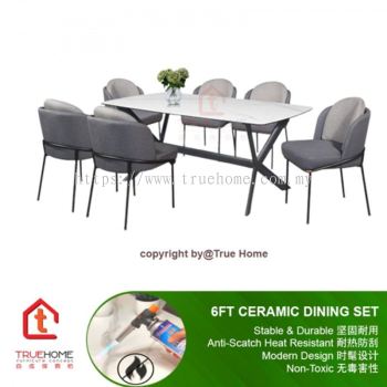 DANIELA II 6 Seater Ceramic Dining Set