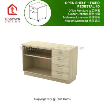 Open Shelf + Fixed Pedestal 4D