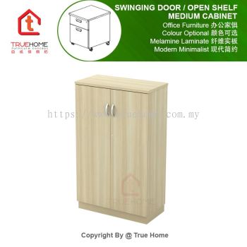 Swinging Door/Open Shelf Medium Cabinet