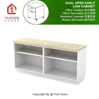 Dual Open Shelf Low Cabinet