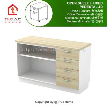 Open Shelf + Fixed Pedestal 4D