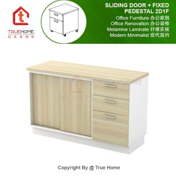 Sliding Door + Fixed Pedestal 2D1F