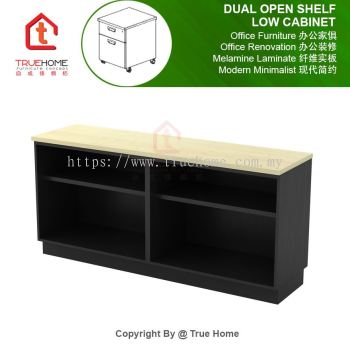 Dual Open Shelf Low Cabinet