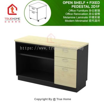 Open Shelf + Fixed Pedestal 2D1F