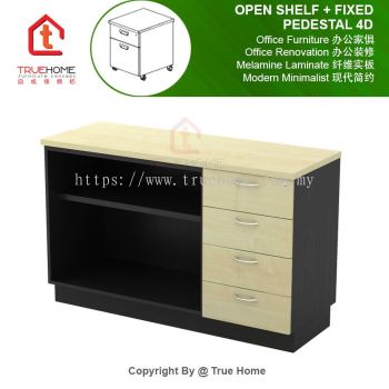 Open Shelf + Fixed Pedestal 4D