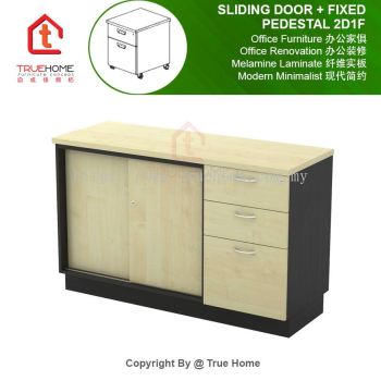 Sliding Door + Fixed Pedestal 2D1F