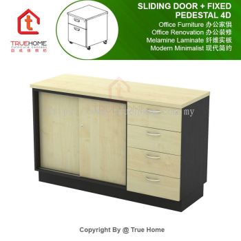 Sliding Door + Fixed Pedestal 4D