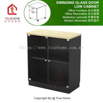 Swinging Glass Door Low Cabinet