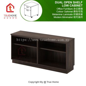 Dual Open Shelf Low Cabinet