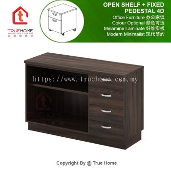 Open Shelf + Fixed Pedestal 4D