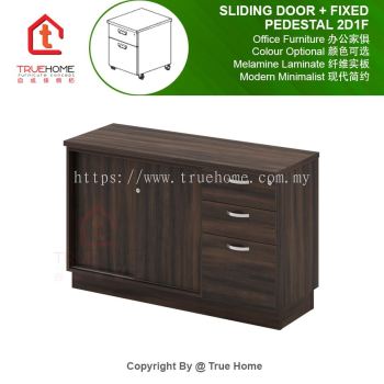 Sliding Door + Fixed Pedestal 2D1F