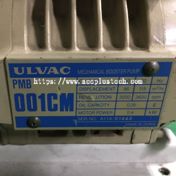 ULVAC PMB-001CM Mechanical Booster Vacuum Pump | Used, Refurbished & Repair Service