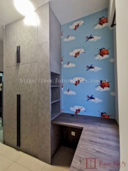 Swing door Wardrobe with Study Table