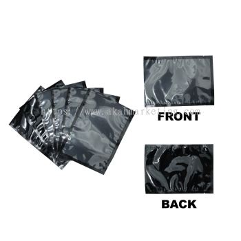 145x205mm BLACK Vacuum Plastic Bag / Smooth Surface Nylon + PE Plastic Bag